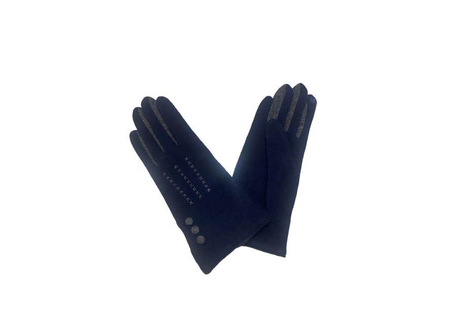 Glove Story 31161NF - LAINE/NYLON - DEEP BLU glove story gant femme Gants