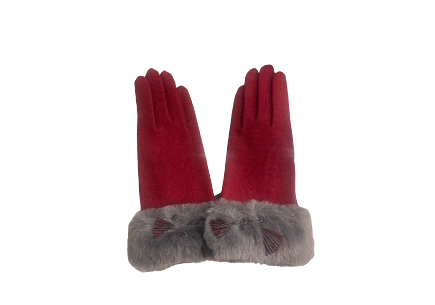 Glove Story 31168NF - POLYURÉTHANE - BORDEAU glove story-gants laine-manchette Gants