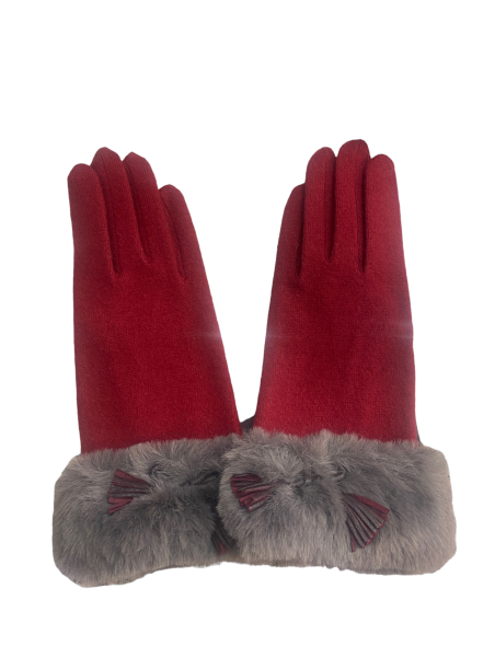 Glove Story 31168NF - POLYURÉTHANE - BORDEAU glove story-gants laine-manchette Gants