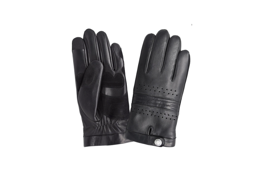 Glove Story 60015M - CUIR D'AGNEAU - NOIR -  glove story-ganst cuir vélo-gants homme Gants