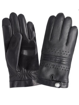 Glove Story 60015M - CUIR D'AGNEAU - NOIR -  glove story-ganst cuir vélo-gants homme Gants