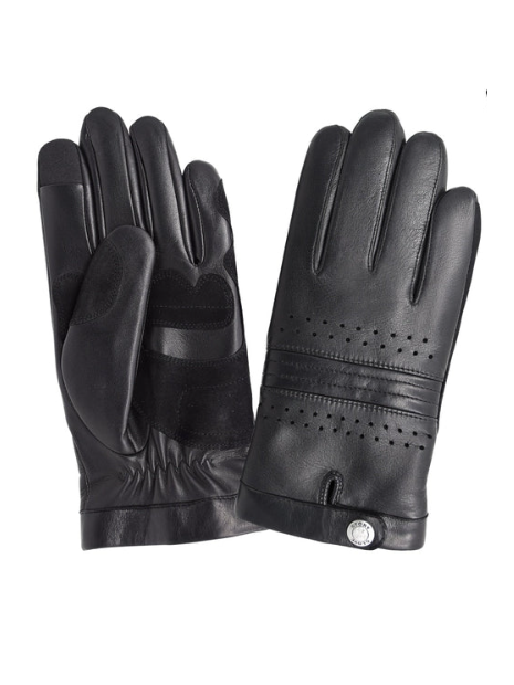 Glove Story 60015M - CUIR D'AGNEAU - NOIR glove story-ganst cuir vélo-gants homme gants-homme