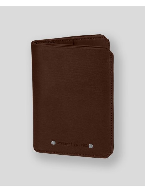 Les Ateliers Foures 9120X - CUIR DE VACHETTE - COGNA portefeuille baroudeur prométhé portefeuille-homme