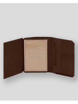 Les Ateliers Foures 9120X - CUIR DE VACHETTE - COGNA portefeuille baroudeur prométhé Portefeuilles