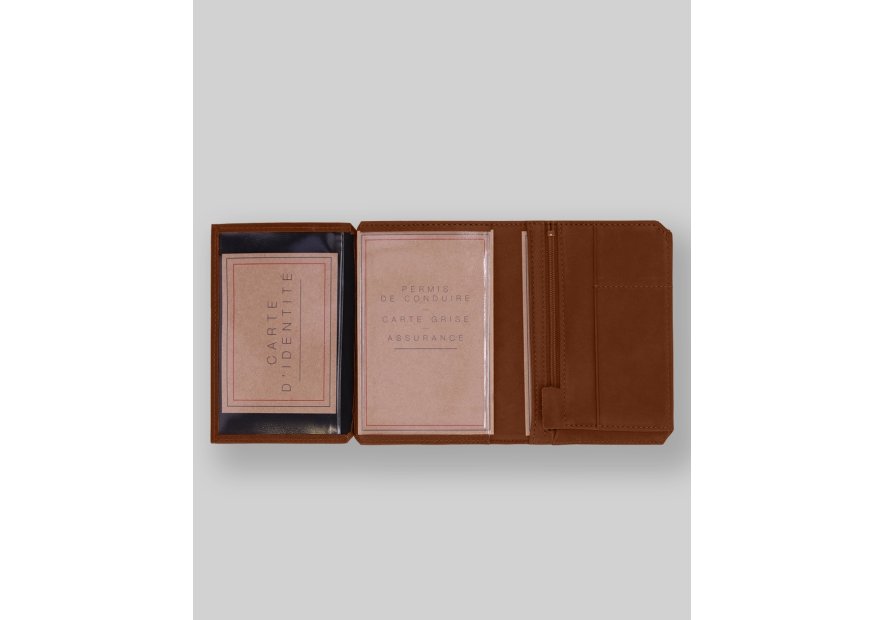 Les Ateliers Foures 9226X - CUIR DE VACHETTE - FAUVE Portefeuille/Porte-cartes Portefeuilles