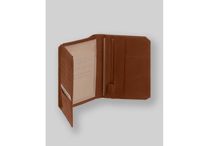 Les Ateliers Foures 9226X - CUIR DE VACHETTE - FAUVE Portefeuille/Porte-cartes Portefeuilles