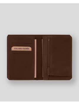 Les Ateliers Foures 958X - CUIR DE VACHETTE - COGNAC Portefeuille/Porte-cartes Portefeuilles