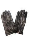 Glove Story 22112TR - CUIR D'AGNEAU - NOIR glove story-plissage fantaisie-gants homme gants-homme