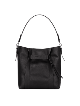 Longchamp 10225HCV - CUIR DE VEAU - NOIR - sac besace m longchamp 3d Sac business