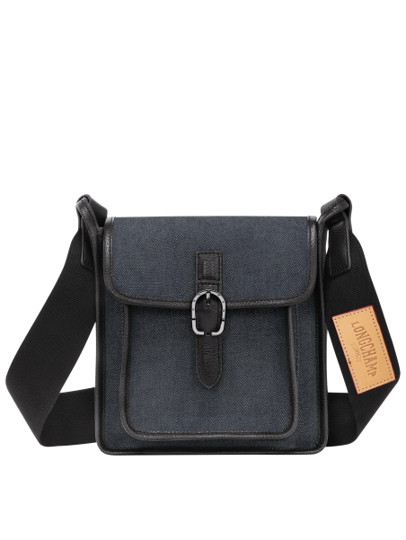 Longchamp 10235/HEG - TOILE DENIM - MARINE longchamp- le foulonné denim- porté travers Sac business
