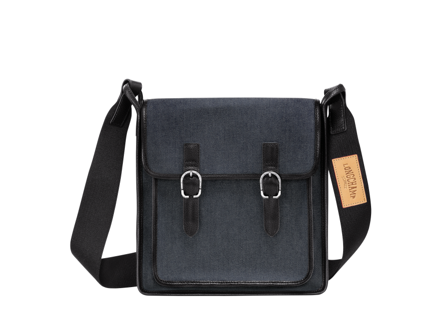 Longchamp 10236/HEG - TOILE DENIM - MARINE longchamp- le foulonné denim- porté travers Sac business