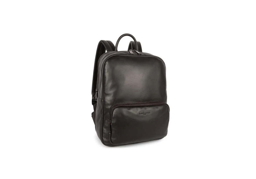 Lancaster 320-34 - CUIR DE VACHETTE - NOIR lancaster-soft vintage-sac a dos Sac à dos business