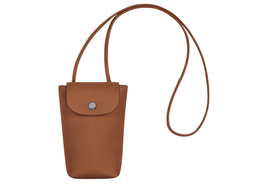 Longchamp 34178/987 - CUIR D'AGNEAU - COGN etui téléphone le pliage xtra Petite maroquinerie