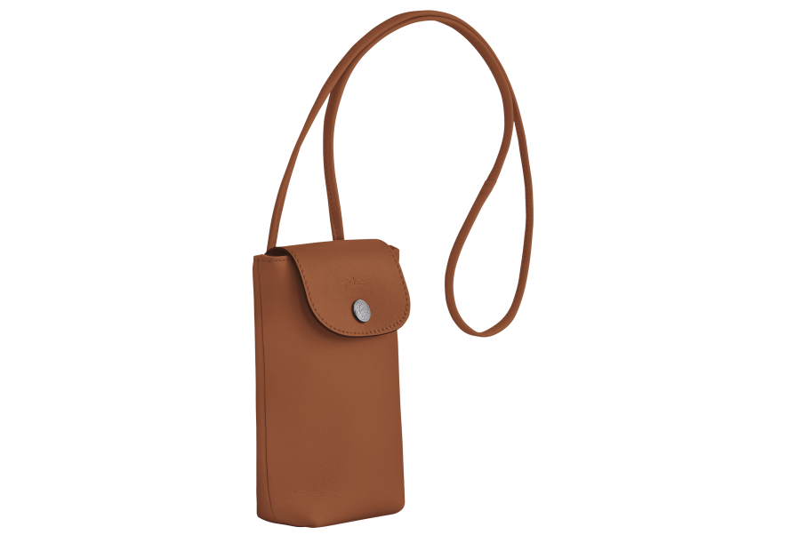 Longchamp 34178/987 - CUIR D'AGNEAU - COGN etui téléphone le pliage xtra Petite maroquinerie