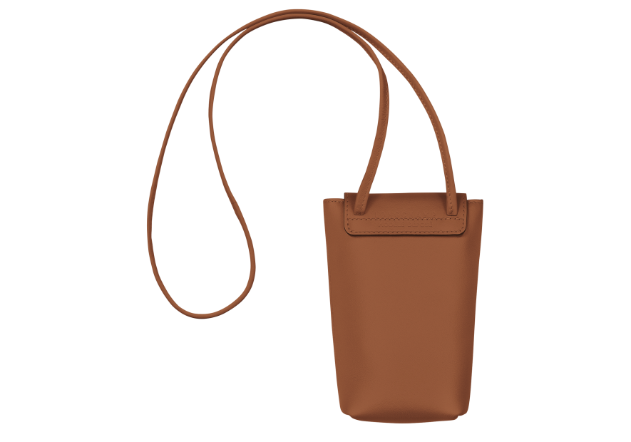 Longchamp 34178/987 - CUIR D'AGNEAU - COGN etui téléphone le pliage xtra Petite maroquinerie