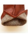 Poujade P01DC - CUIR D'AGNEAU - COGNAC gants femme capucine doublé cachemire gants-femme