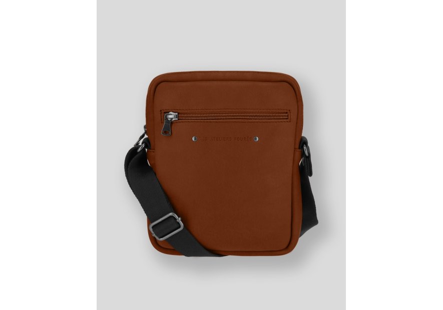 Les Ateliers Foures 9008 - CUIR DE VACHETTE - FAUVE les ateliers fourès - baroudeur - sac h zephyr Sacs bandoulière/Sacoches