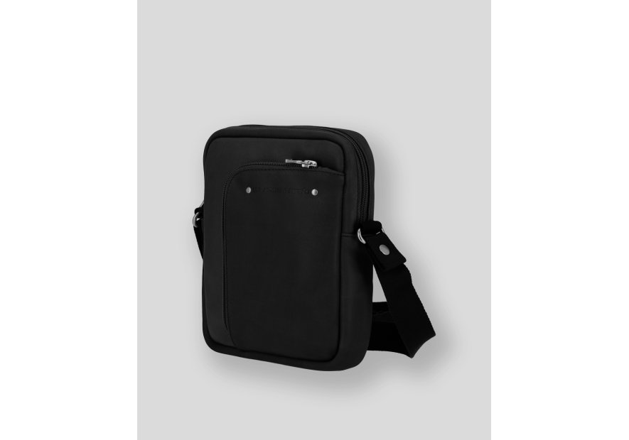 Les Ateliers Foures 9009 - CUIR DE VACHETTE - NOIR sac homme nérée Sacs bandoulière/Sacoches