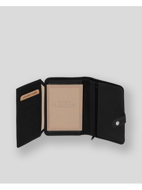 Les Ateliers Foures B52 portefeuille petit format avec patte pression Portefeuille Homme