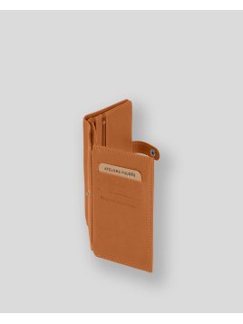 Les Ateliers Foures B52 - CUIR DE VACHETTE - LION portefeuille petit format avec patte pression Portefeuilles