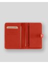 Les Ateliers Foures B52 - CUIR DE VACHETTE - ORANGE. portefeuille petit format avec patte pression portefeuille-homme