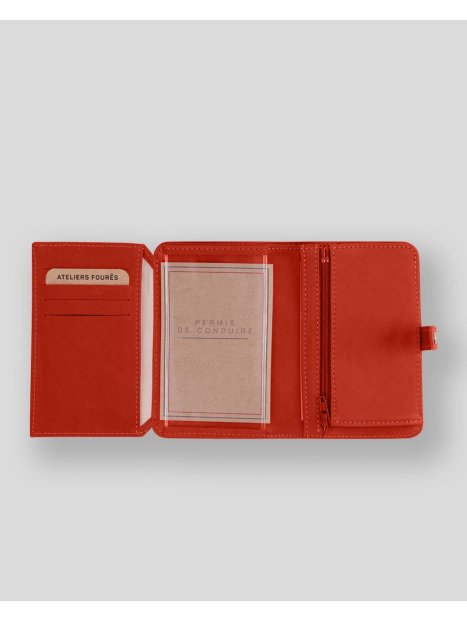 Les Ateliers Foures B52 portefeuille petit format avec patte pression Portefeuille Homme