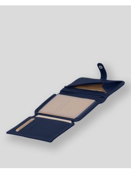 Les Ateliers Foures B52 - CUIR DE VACHETTE - OCEAN portefeuille petit format avec patte pression Portefeuilles