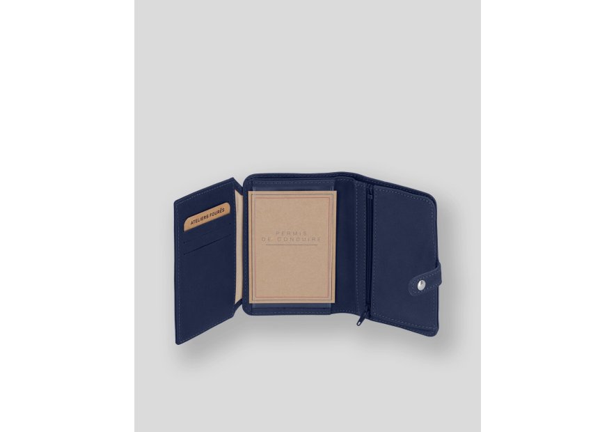 Les Ateliers Foures B52 portefeuille petit format avec patte pression Portefeuille Homme