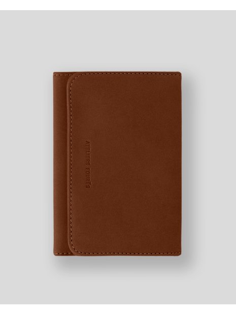 Les Ateliers Foures B46 - CUIR DE VACHETTE - FAUVE fourès-baroudeuse-porte papiers porte-cartes