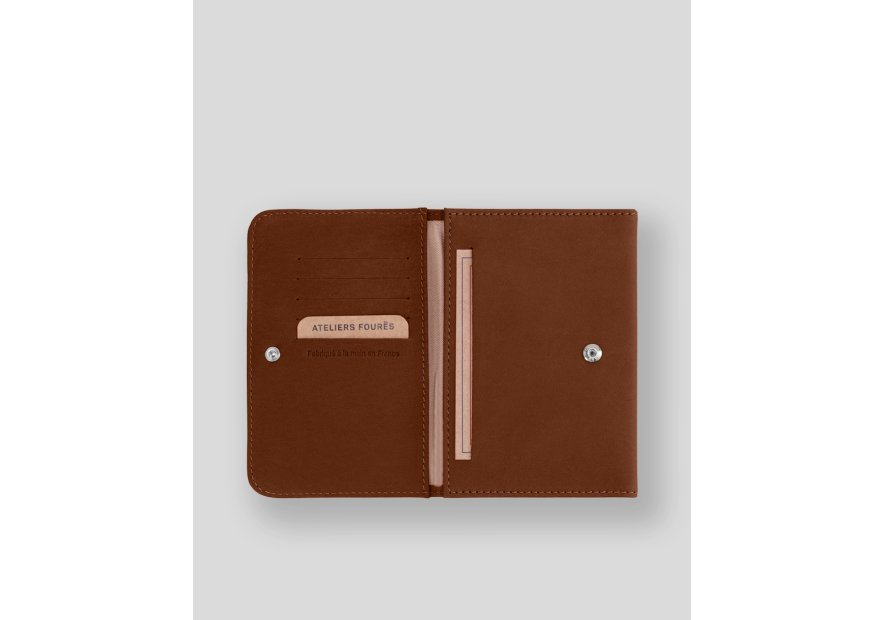 Les Ateliers Foures B46 - CUIR DE VACHETTE - FAUVE fourès-baroudeuse-porte papiers Porte-cartes