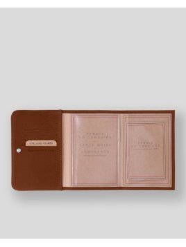 Les Ateliers Foures B46 - CUIR DE VACHETTE - FAUVE fourès-baroudeuse-porte papiers Porte-cartes