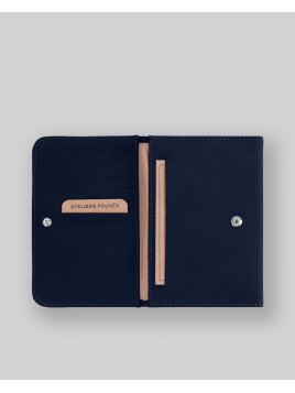 Les Ateliers Foures B46 - CUIR DE VACHETTE - MINUIT fourès-baroudeuse-porte papiers Porte-cartes