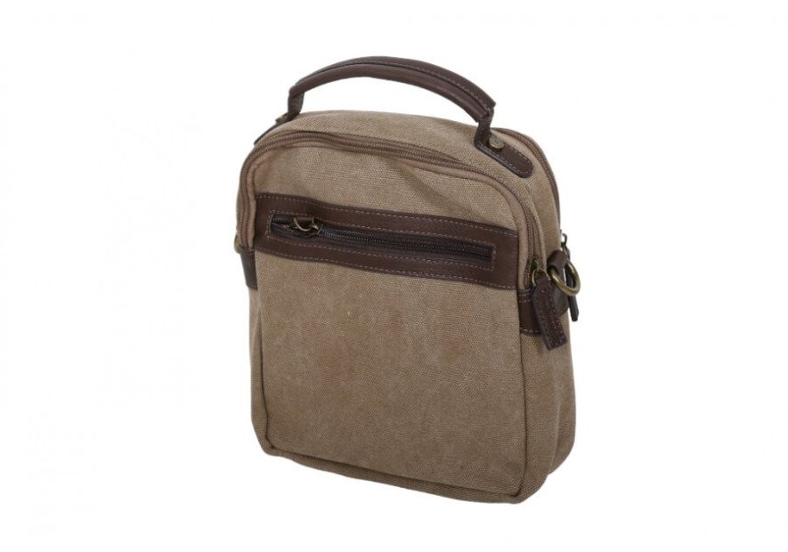 Gerard Henon 22310 - COTON ET CUIR - MARRON - sac homme à poignée safari Sacs bandoulière/Sacoches