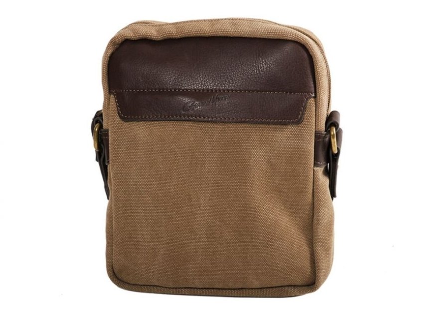 Gerard Henon 22353 - COTON ET CUIR - MARRON - Safari sac Homme M Sacs bandoulière/Sacoches