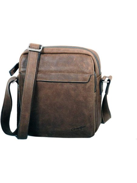 Gerard Henon 7102 - CUIR DE VACHETTE - CHOCOL sac homme vintage s Sacs bandoulière/Sacoches