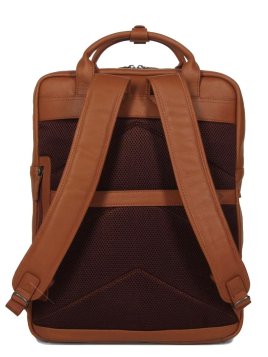 Gerard Henon 6966 - CUIR DE VACHETTE - MARRON sac à dos porté main ordi 17" Sac business