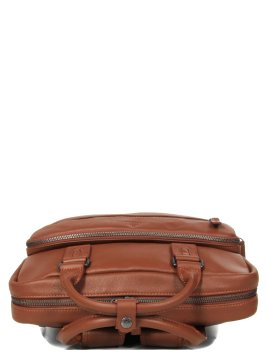 Gerard Henon 6966 - CUIR DE VACHETTE - MARRON sac à dos porté main ordi 17" Sac business