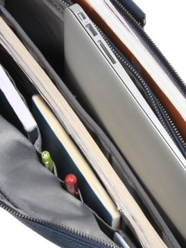 Gerard Henon 6981 - CUIR DE VACHETTE - MARINE gerard henon porte document 15" Sac business