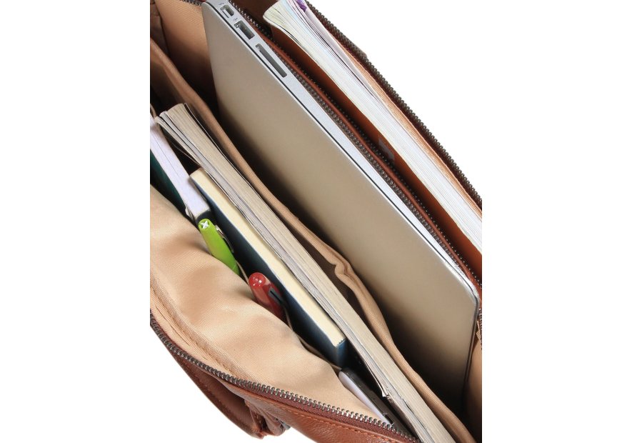 Gerard Henon 6981 - CUIR DE VACHETTE - MARRON gerard henon porte document 15" Porte-documents