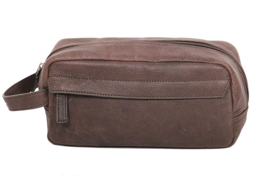 Gerard Henon 7108 - CUIR DE VACHETTE - CHOCOL Trousse de toilette Trousses de toilette