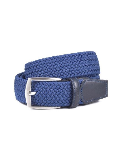 Miguel Bellido 00394 - ELASTIQUE/CUIR - INDIGO miguel bellido- elastic - ceinture mixte Ceinture homme