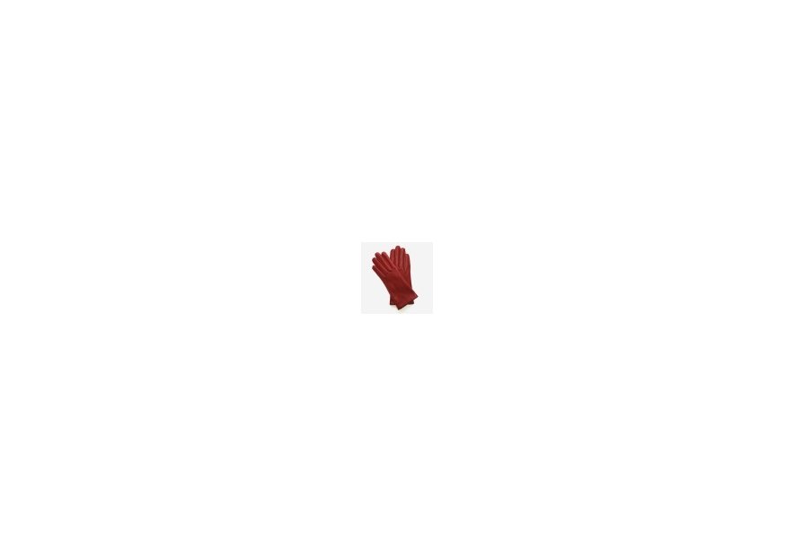 Poujade P01DC - CUIR D'AGNEAU - ROUGE gants femme capucine doublé cachemire Gants