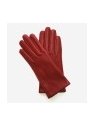 Poujade P01DC - CUIR D'AGNEAU - ROUGE gants femme capucine doublé cachemire gants-femme