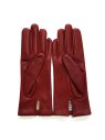 Poujade P01DC - CUIR D'AGNEAU - ROUGE gants femme capucine doublé cachemire gants-femme