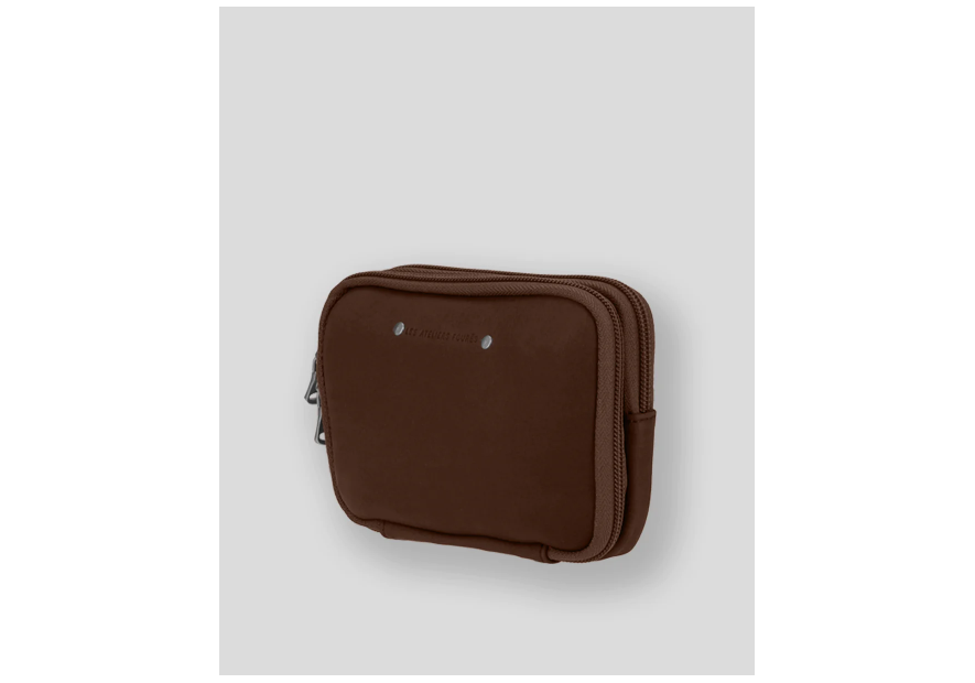 Les Ateliers Foures 9321 - CUIR DE VACHETTE - COGNAC pochette ceinture Maroquinerie