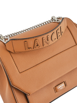 Lancel A09222 - CUIR DE VACHETTE - CAME sac bandoulière rabat taille m ninon de lancel