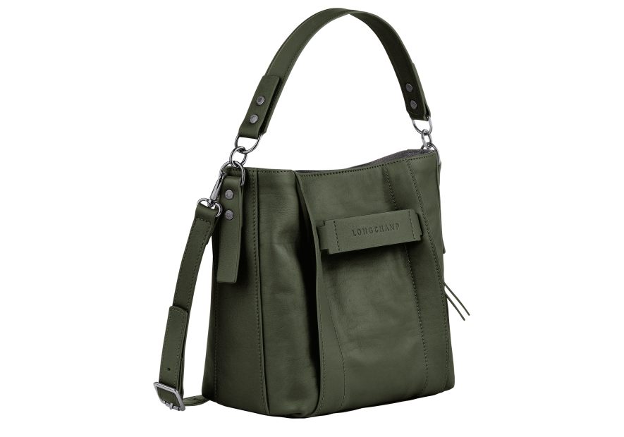 Longchamp 10215HCV - CUIR DE VEAU - KAKI - sac bandoulière s longchamp 3d Sac business