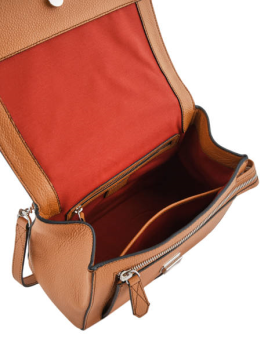 Lancel A09222 - CUIR DE VACHETTE - CAME sac bandoulière rabat taille m ninon de lancel
