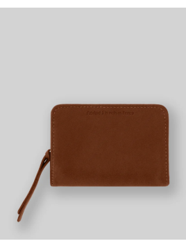 Les Ateliers Foures B23 - CUIR DE VACHETTE - FAUVE porte monnaie et billet zip dos à dos mixte Portefeuilles