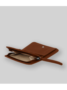 Les Ateliers Foures B23 - CUIR DE VACHETTE - FAUVE porte monnaie et billet zip dos à dos mixte Portefeuilles